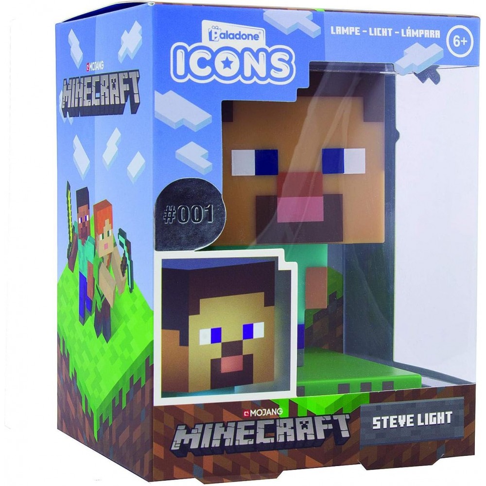 PALADONE Mini Lampada Minecraft Steve